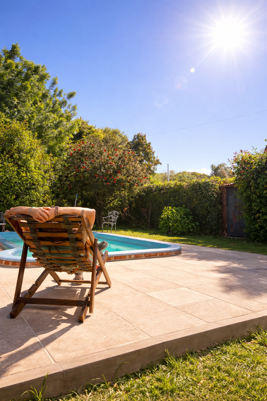 Cabañas El Solcito - pileta y jardín, Chascomús